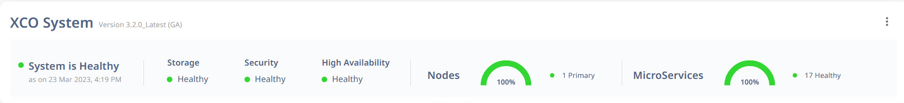System widget showing various components System widget showing various components